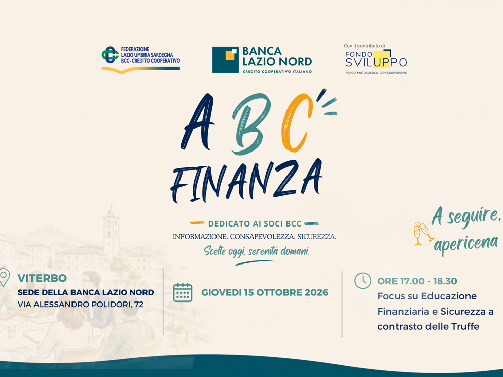 ABC Finanza 2026 – educazione finanziaria per i soci 